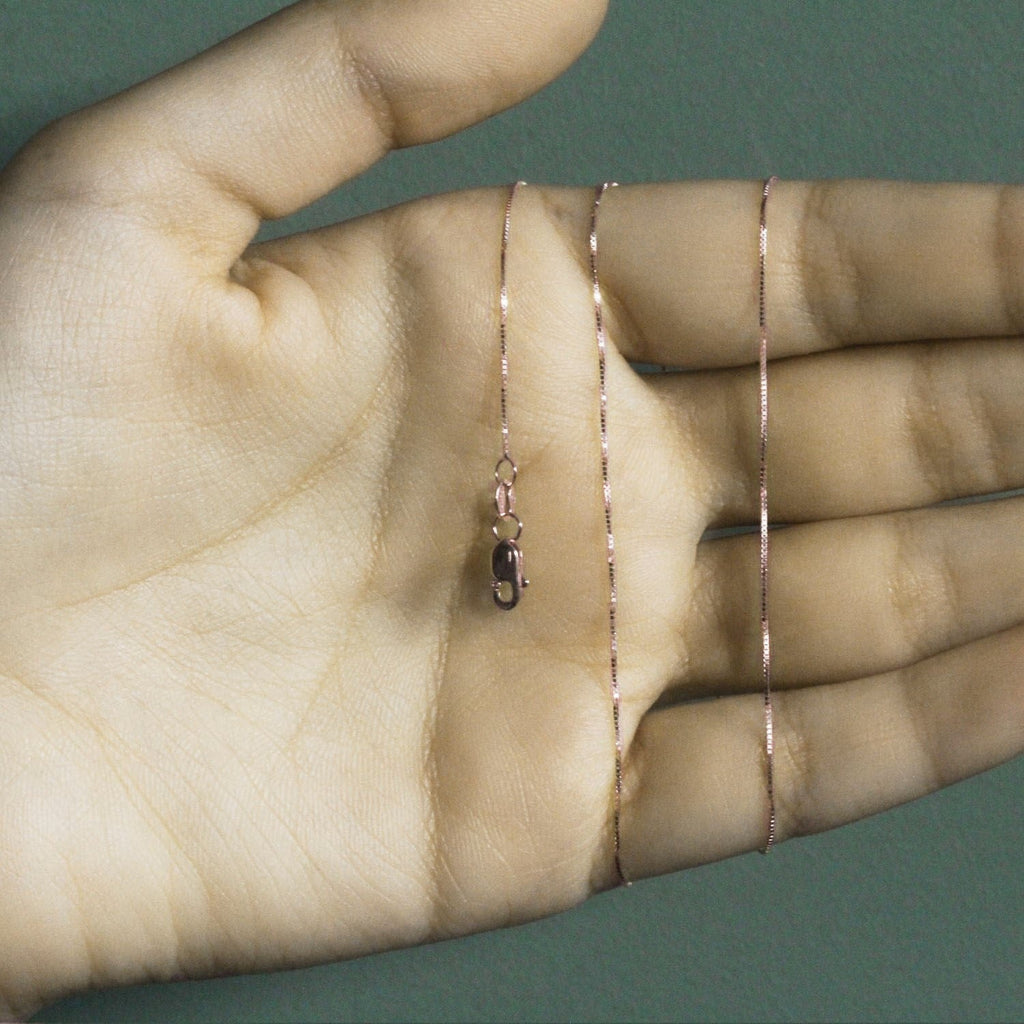 14k Rose Gold Classic Box Chain (0.45 mm)