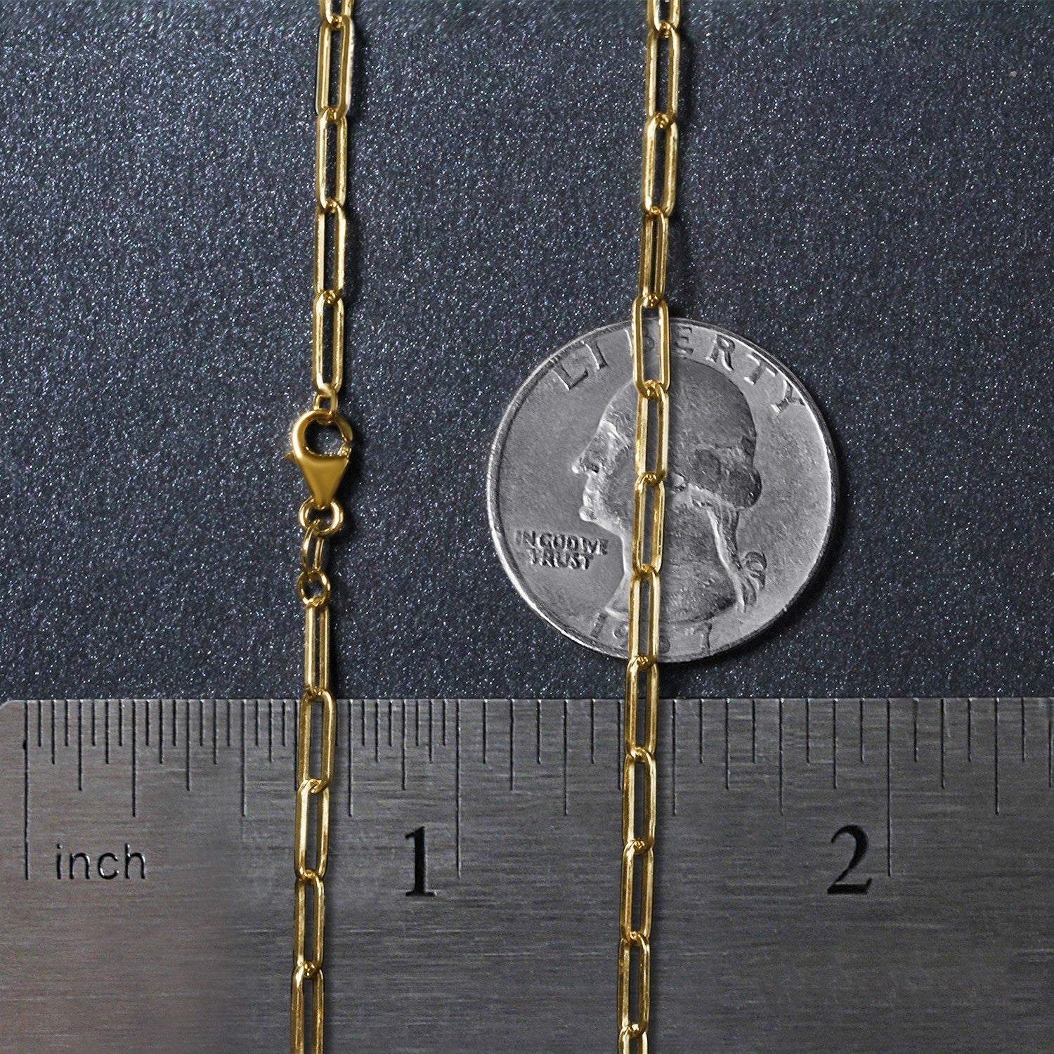 10K Yellow Gold Paperclip Chain (2.50 mm)
