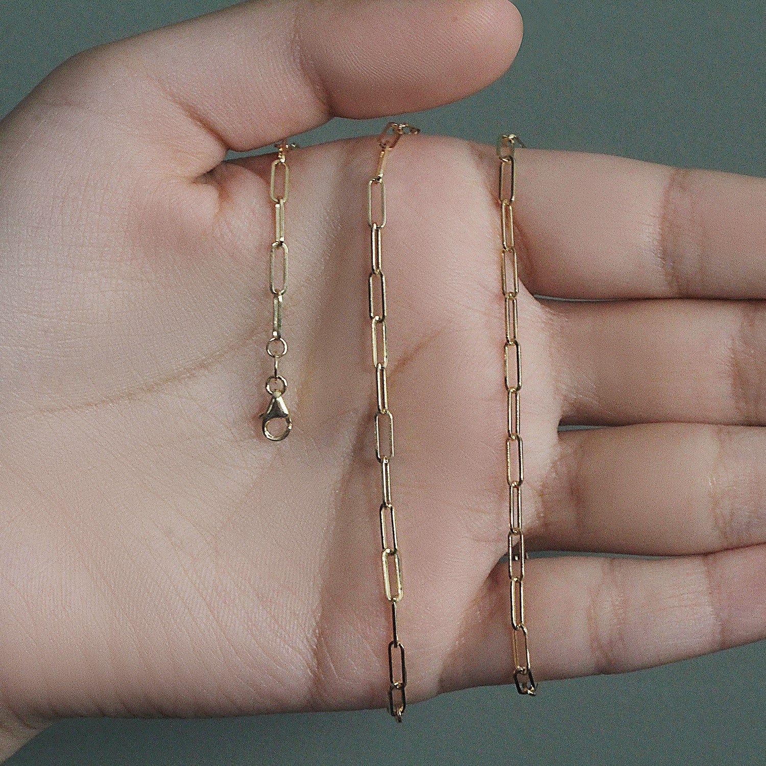 10K Yellow Gold Paperclip Chain (2.50 mm)