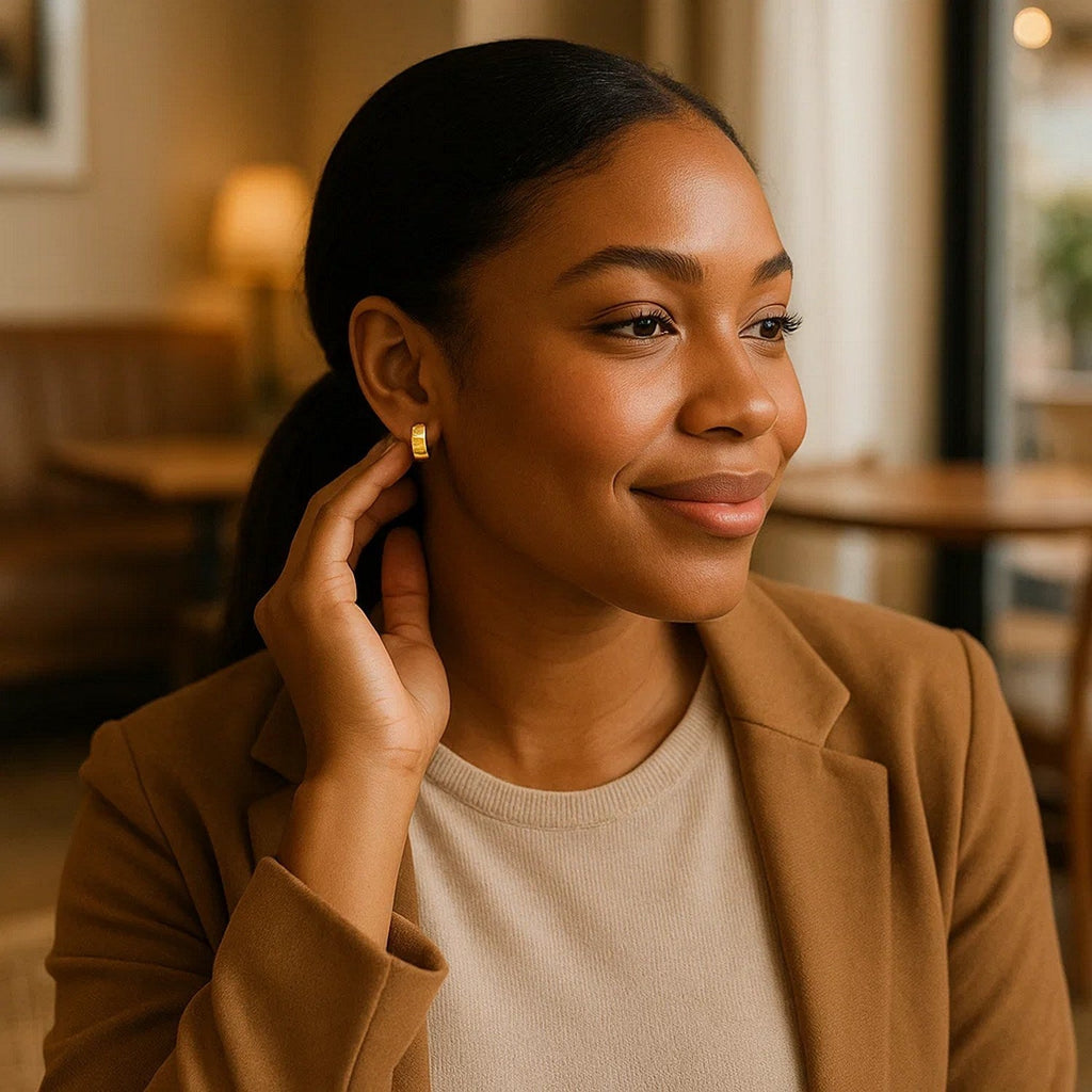 14k Yellow Gold Snuggable Hoop Earrings