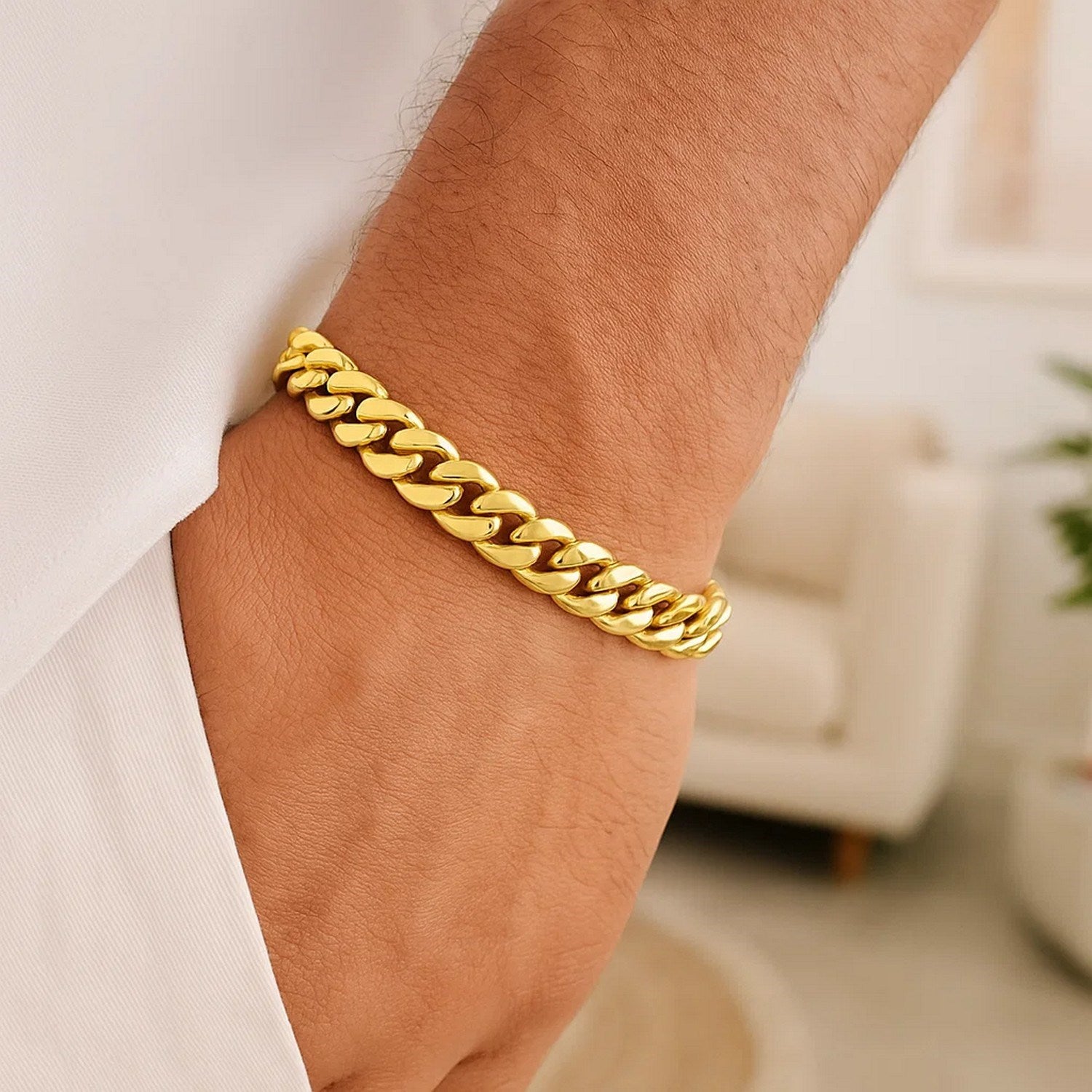14k Yellow Gold Classic Miami Cuban Bracelet (10.10 mm)