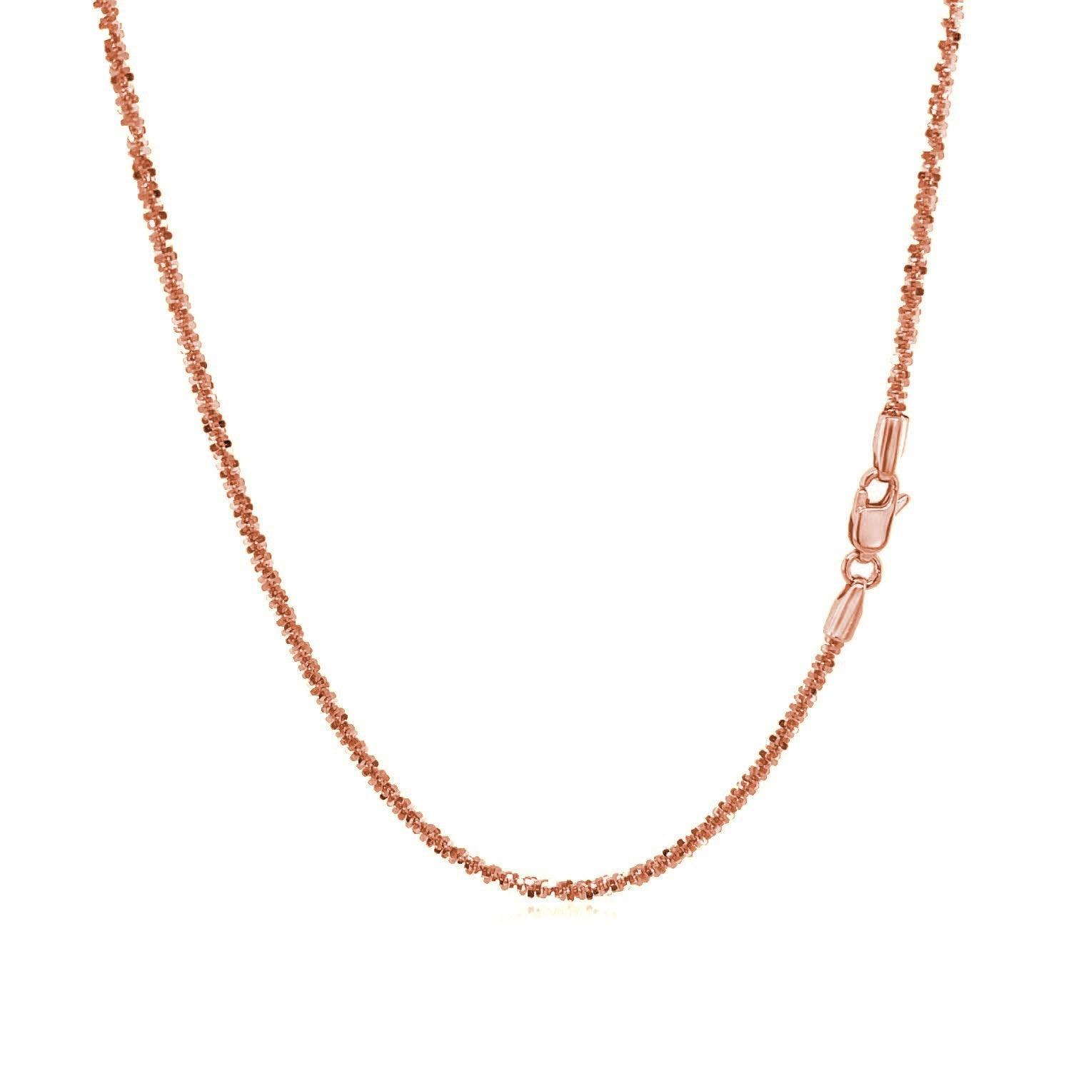 1.5mm 14K Rose Gold Sparkle Chain