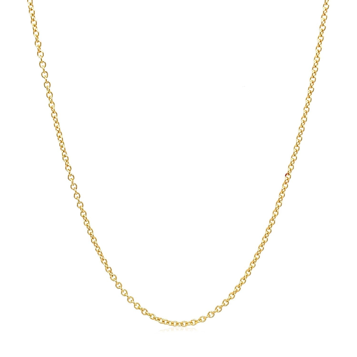 14k Yellow Gold Round Cable Link Chain (1.30 mm)