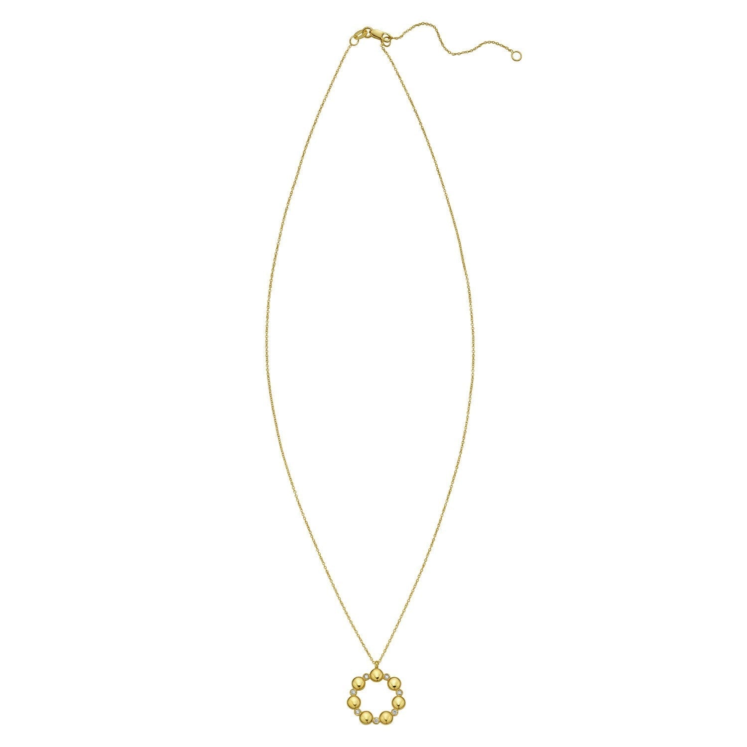 14K Yellow Gold Diamond Cut Cable Chain Necklace