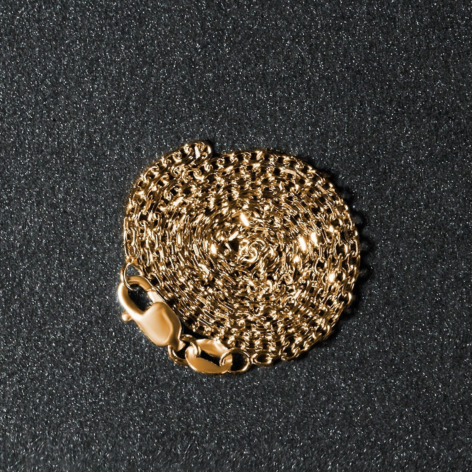 18k Yellow Gold Diamond Cut Cable Link Chain (1.50 mm)