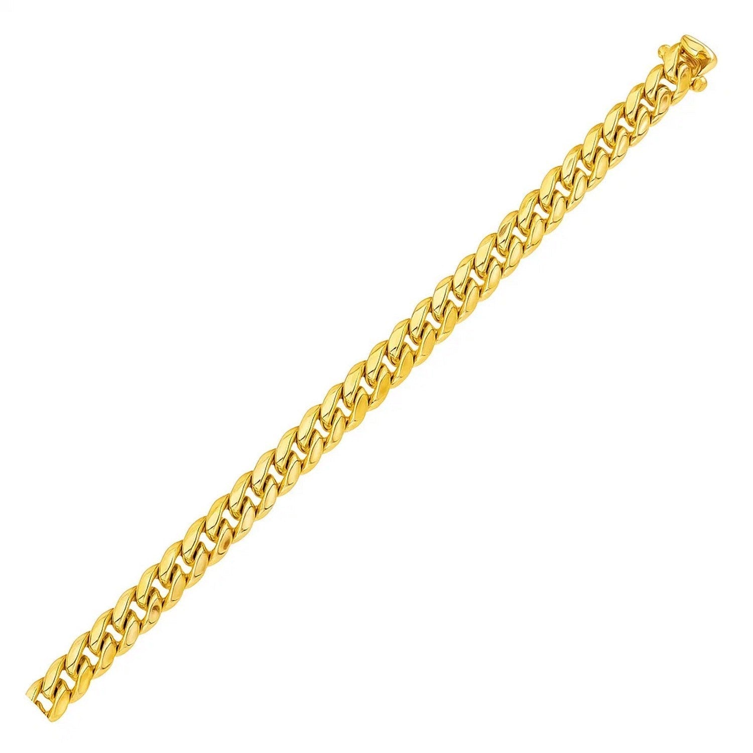 10k Yellow Gold Semi Solid Miami Cuban Bracelet (6.10 mm)
