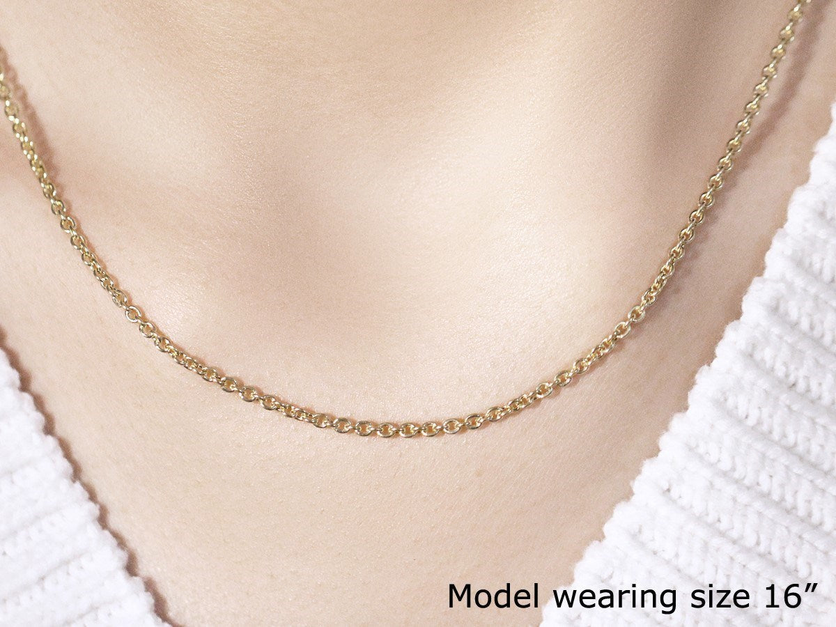 2.2mm 14K Yellow Gold Forsantina Lite Cable Link Chain