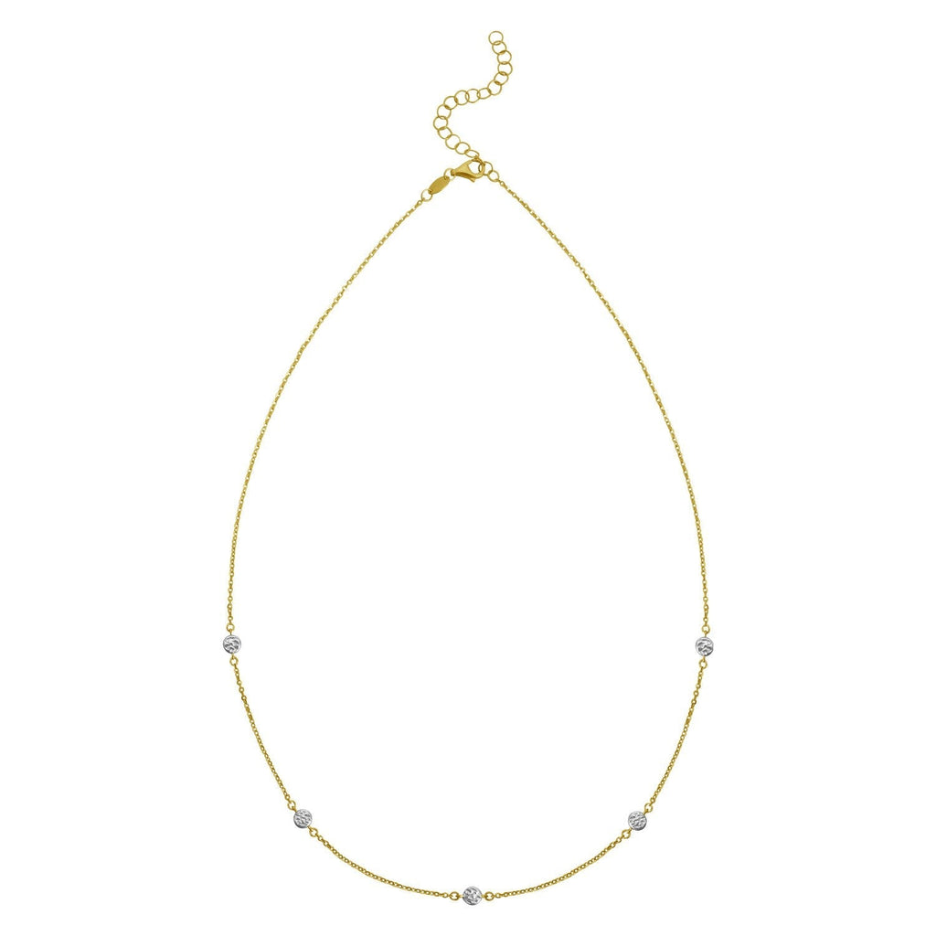 14K Two Tone Gold Classic Paperclip Chain Necklace