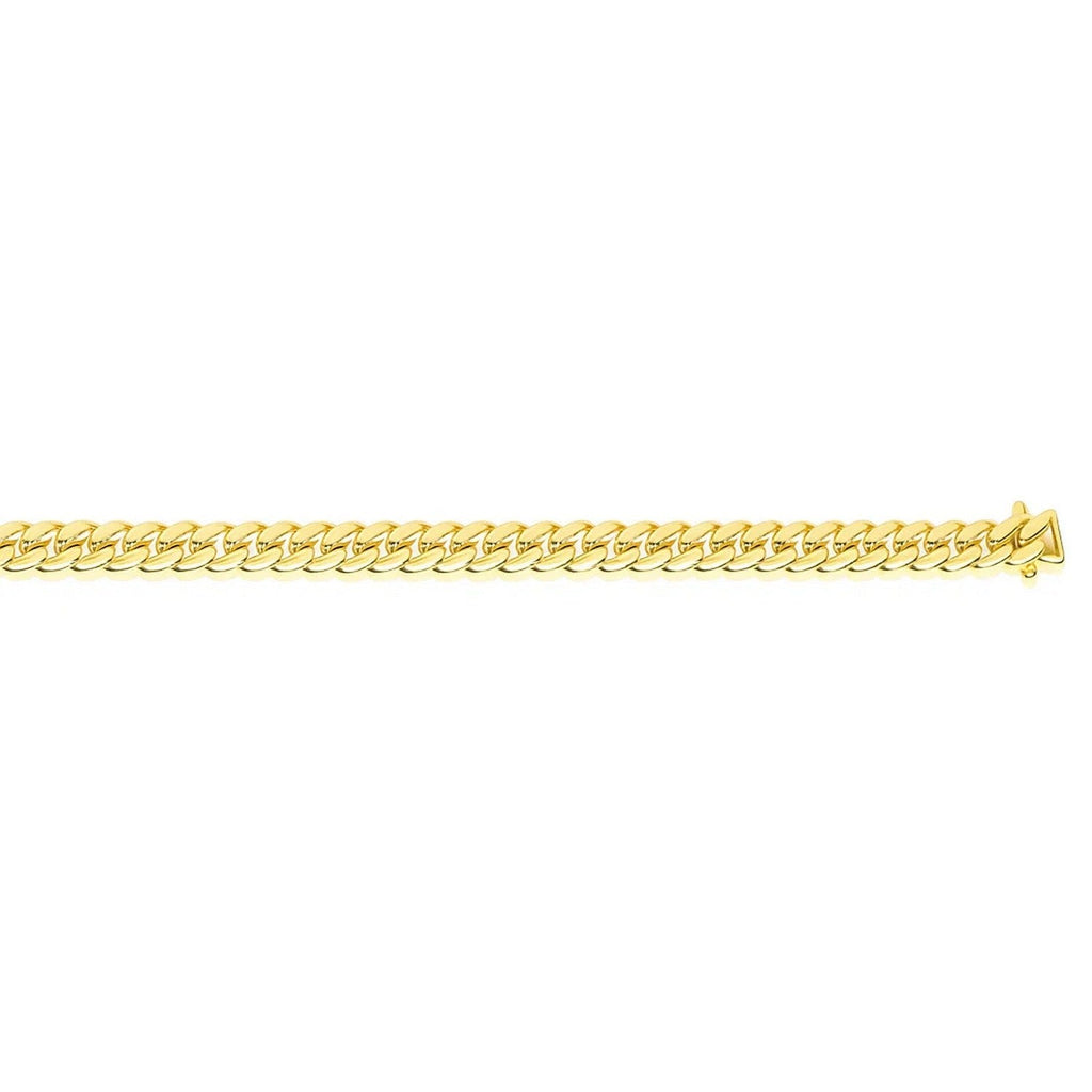 14k Yellow Gold Classic Miami Cuban Solid Bracelet (6.10 mm)