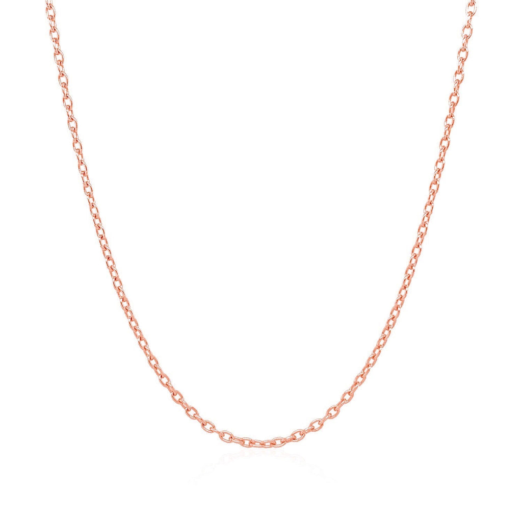 14k Rose Gold Round Cable Link Chain (1.50 mm)
