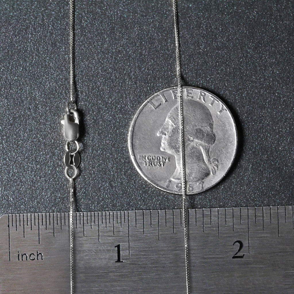 10k White Gold Classic Box Chain (0.45 mm)