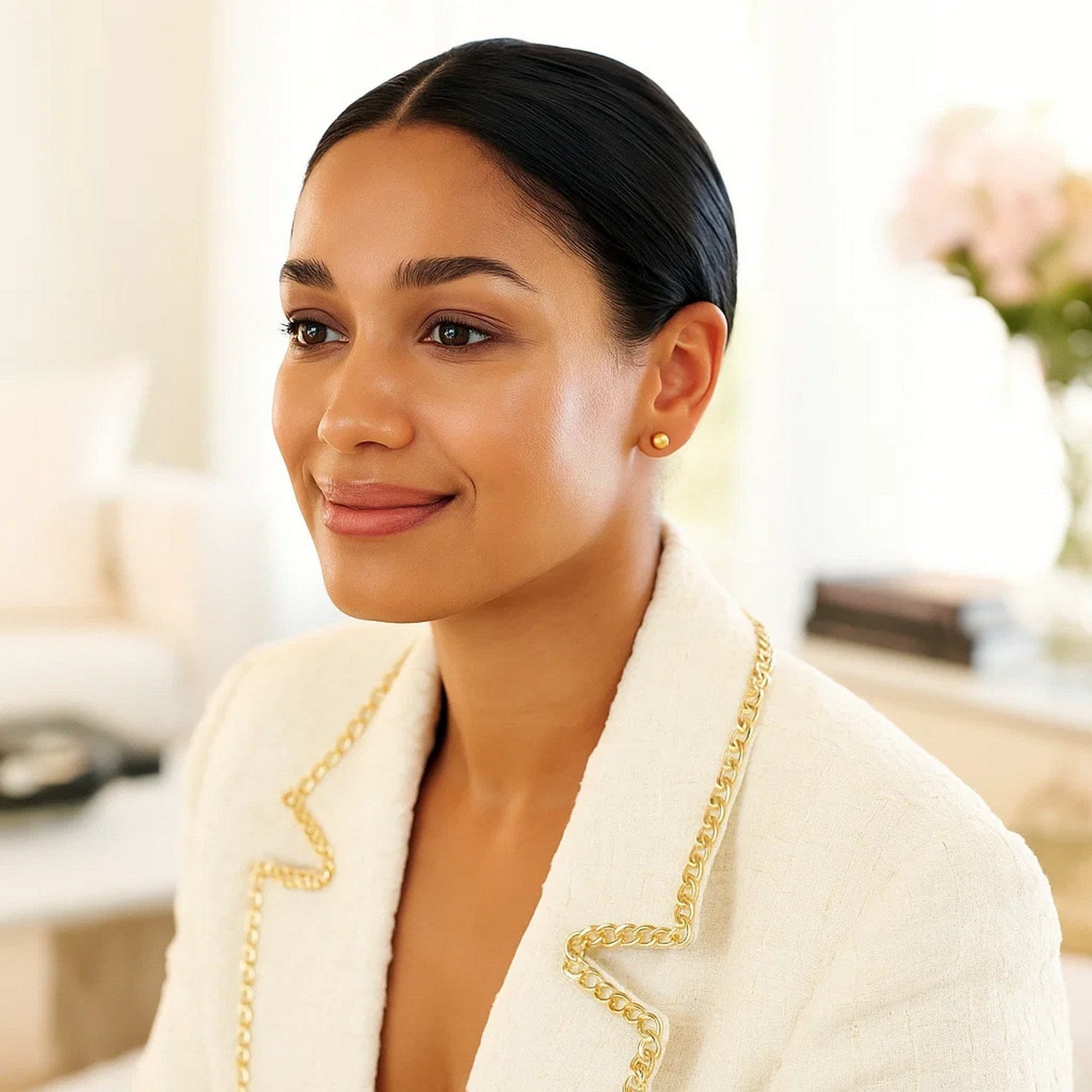 10k Yellow Gold Round Stud Earrings (6mm)