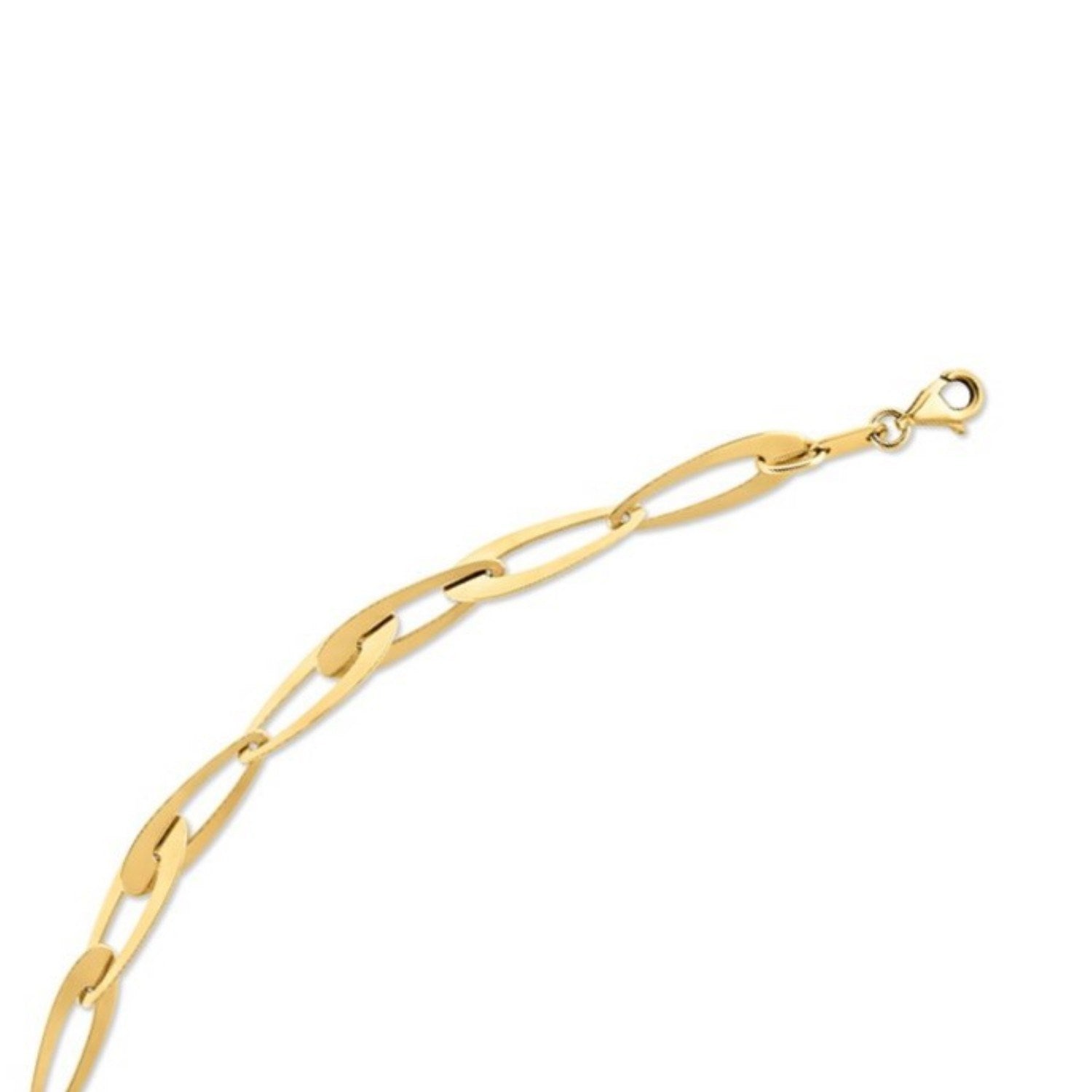 14k Yellow Gold Italian Oval Links Bracelet (5.40 mm)