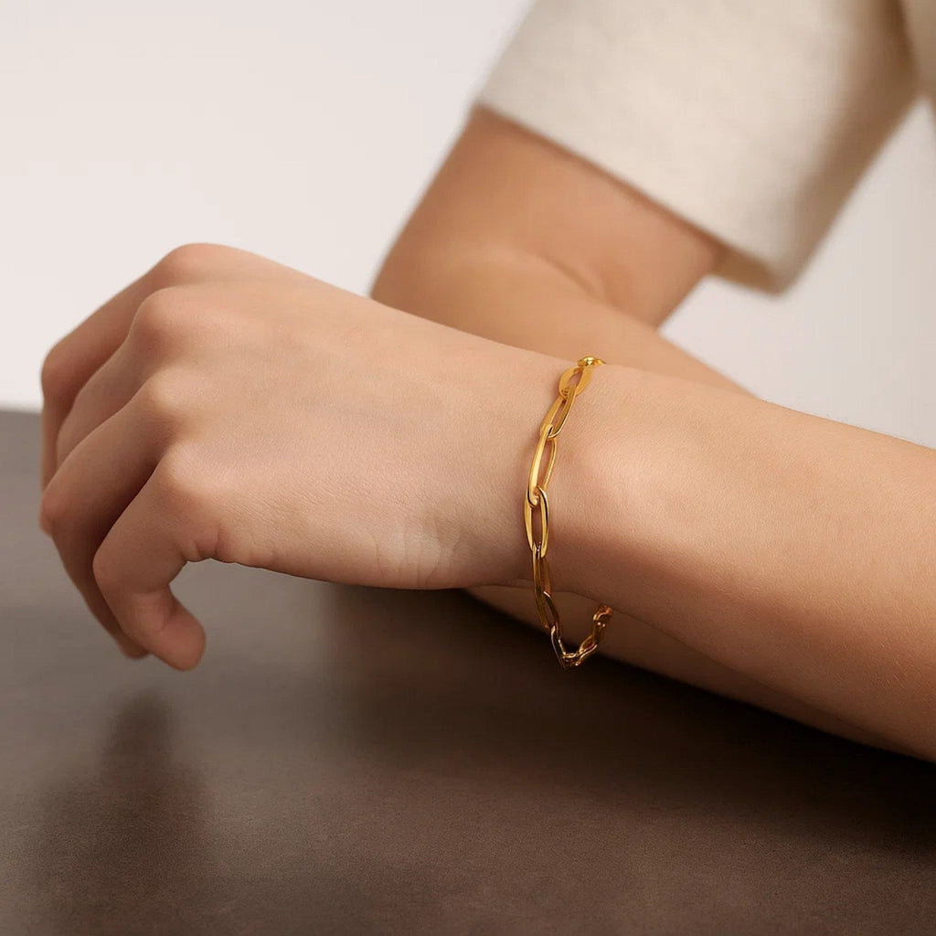 14k Yellow Gold Italian Oval Links Bracelet (5.40 mm)