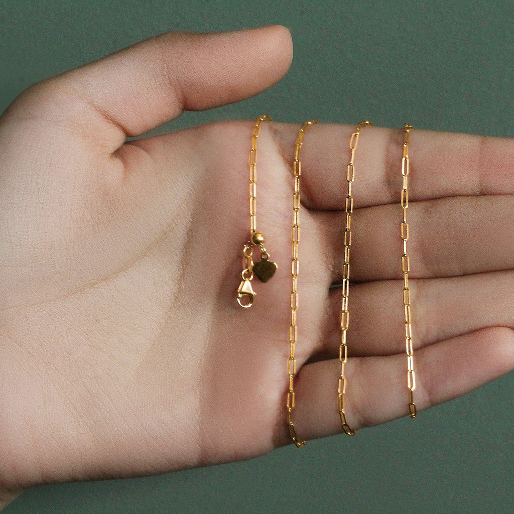 14k Yellow Gold Adjustable Paperclip Chain (1.50 mm)