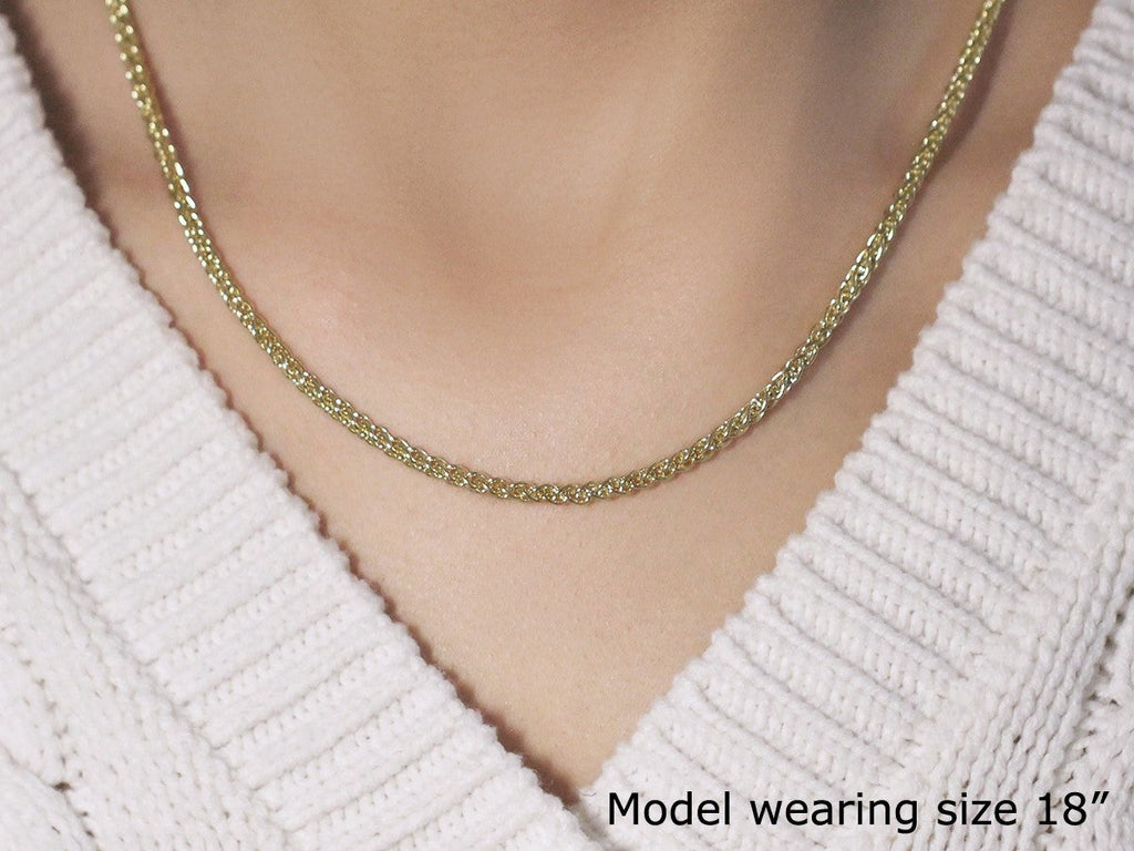 14k Yellow Gold Light Weight Wheat Chain (2.80 mm)