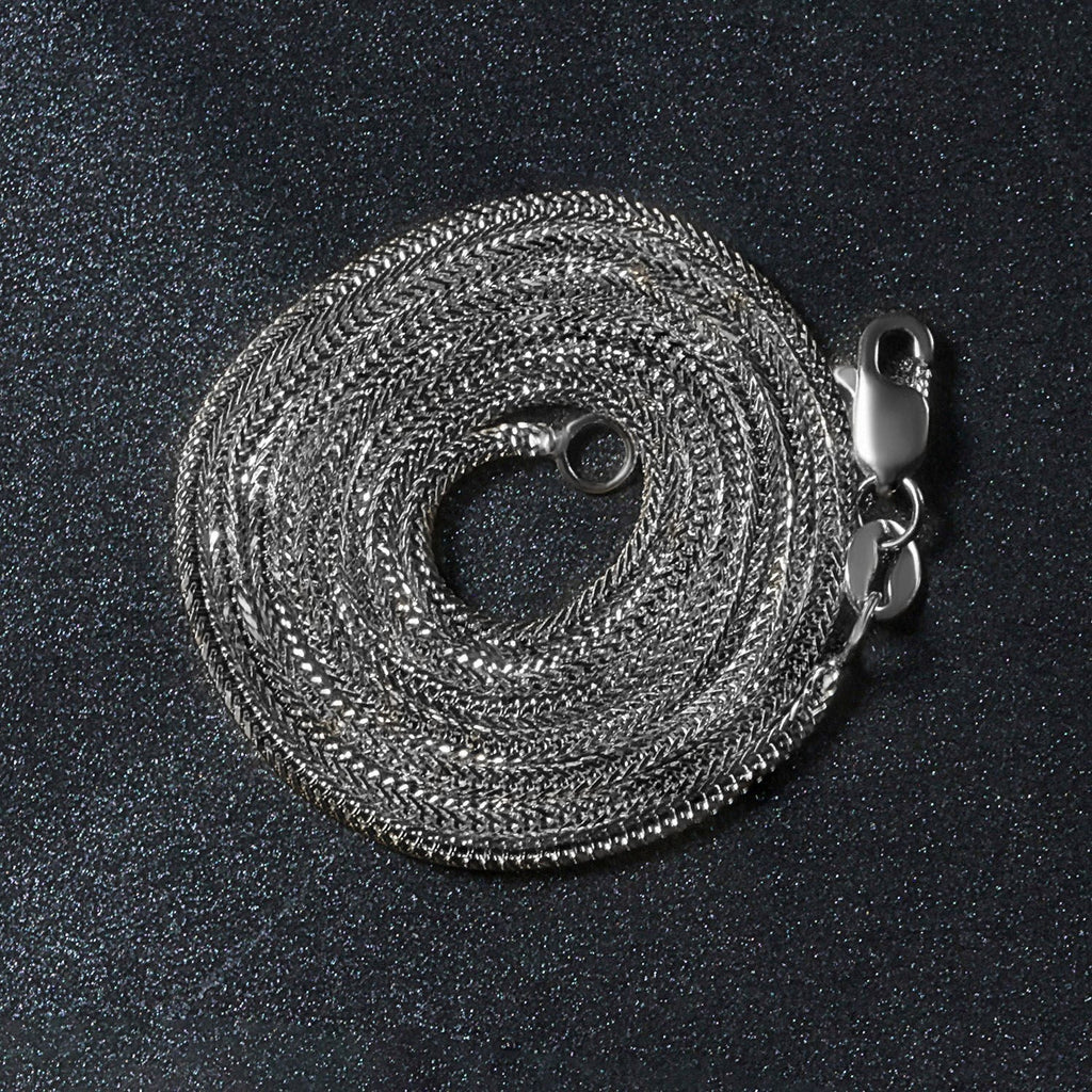 14k White Gold Foxtail Chain (1.00 mm)