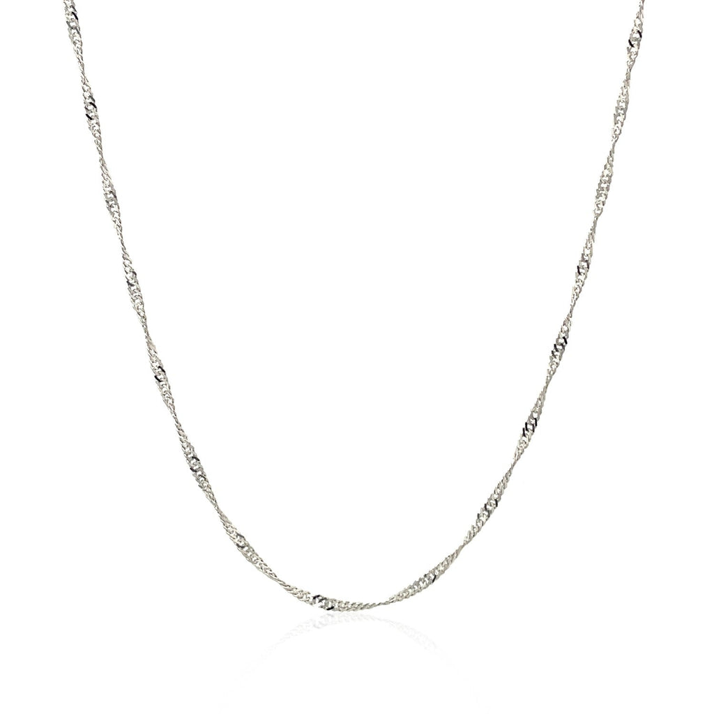14k White Gold Singapore Chain (1.30 mm)