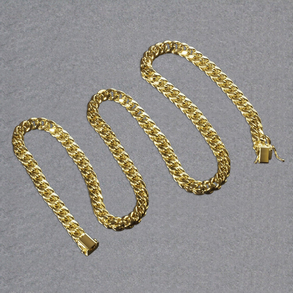 14k Yellow Gold Semi Solid Miami Cuban Chain (6.60 mm)