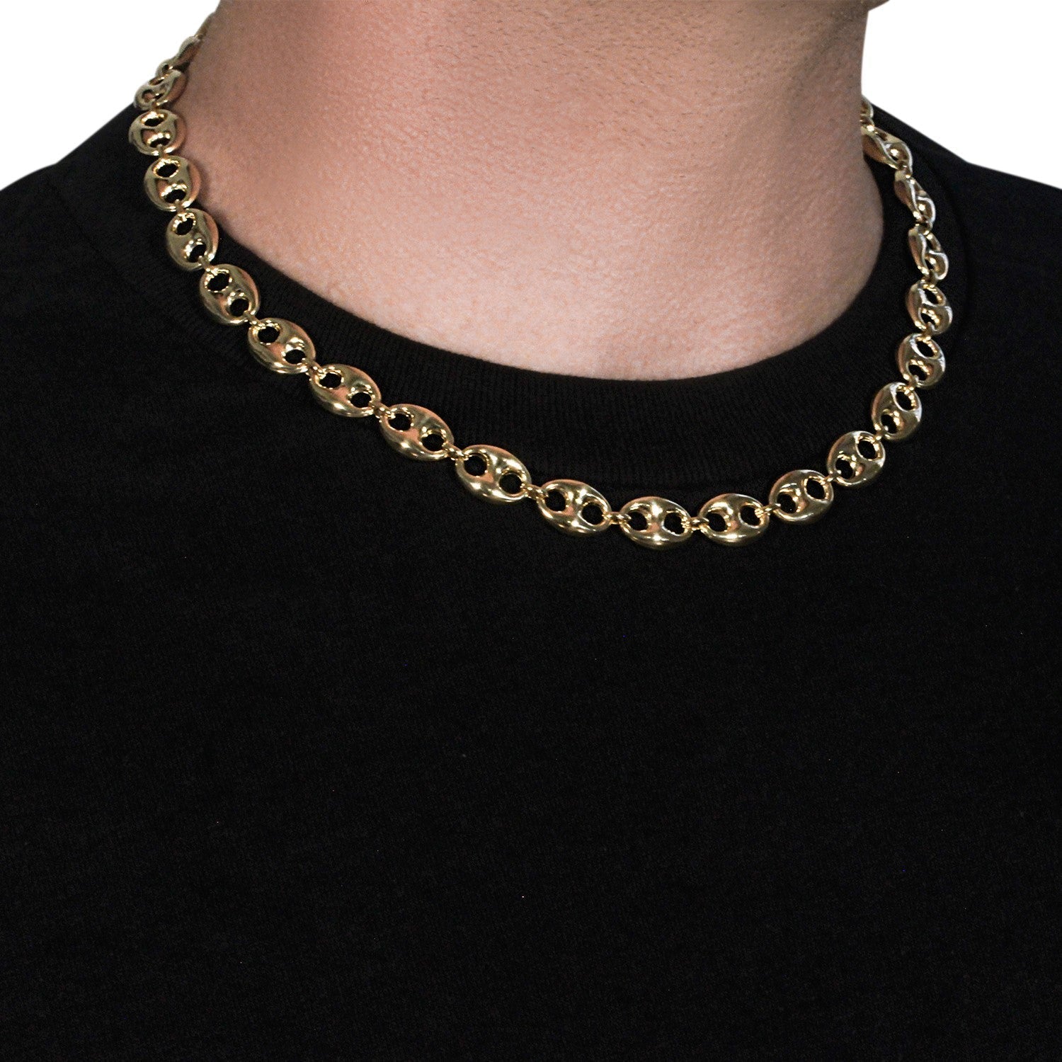 14k Yellow Gold Puffed Mariner Link Chain (11.00 mm)