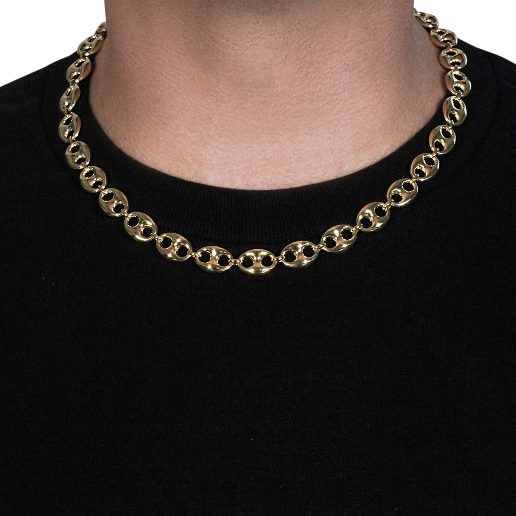 14k Yellow Gold Puffed Mariner Link Chain (11.00 mm)