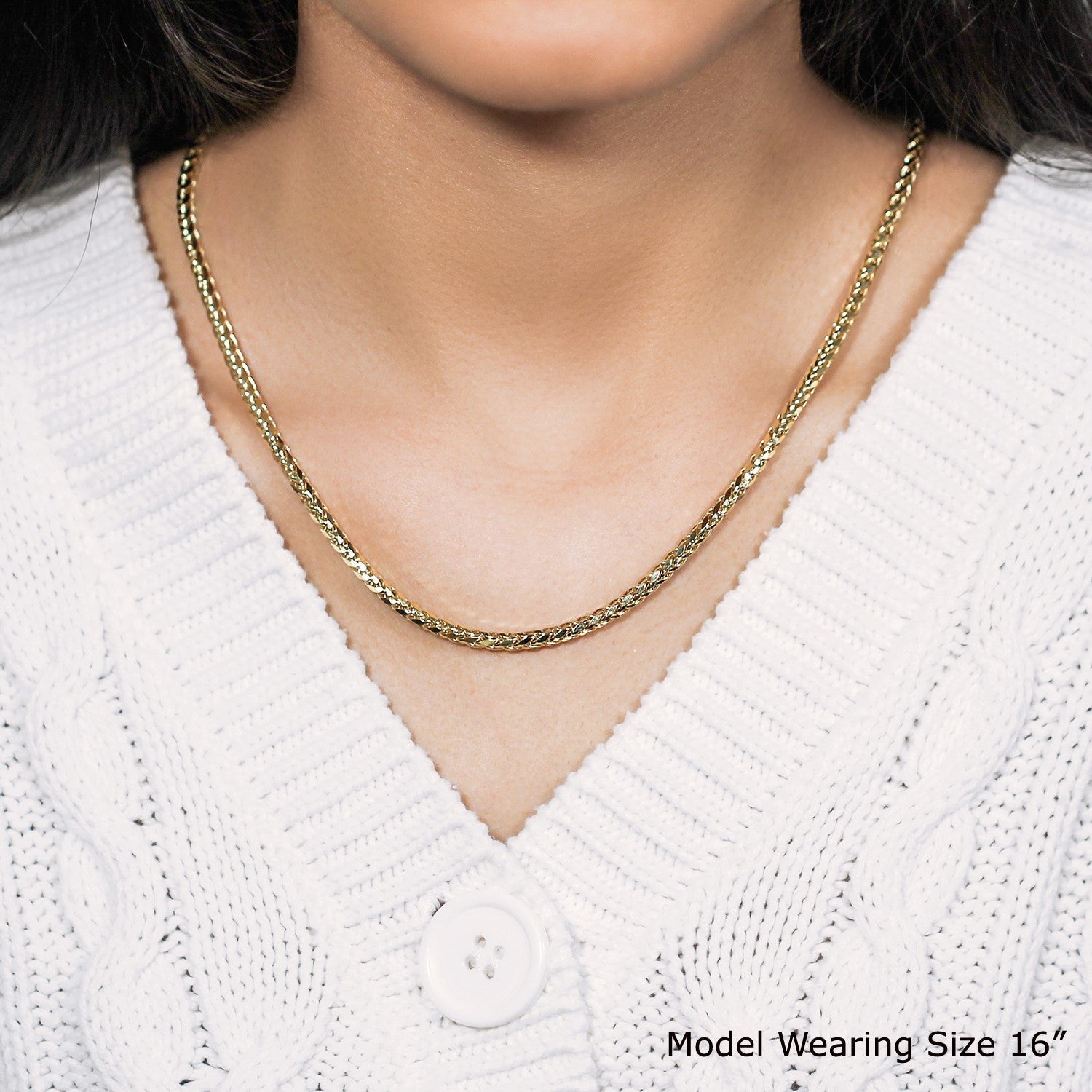 14k Yellow Gold Diamond Cut Round Franco Chain (3.20 mm)