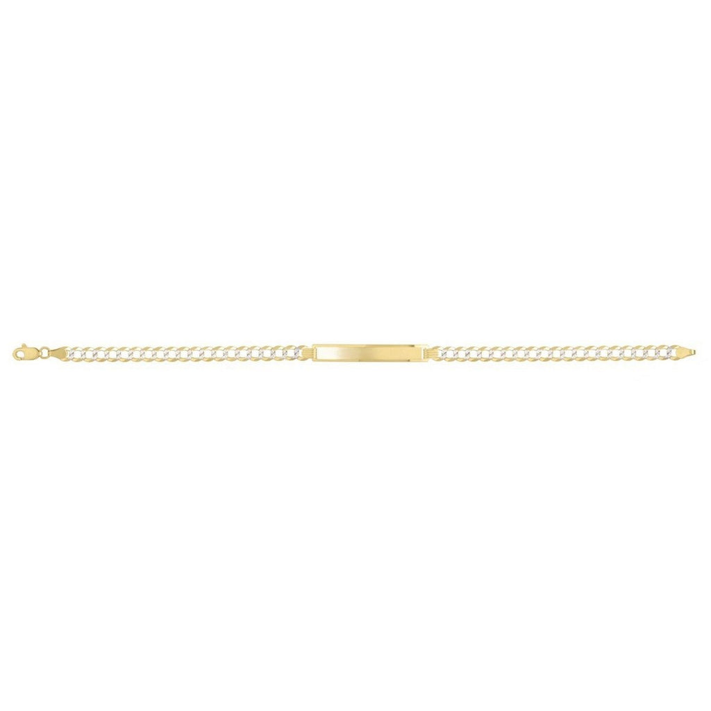 14k Yellow Gold Pave Curb ID Bracelet (5.00 mm)