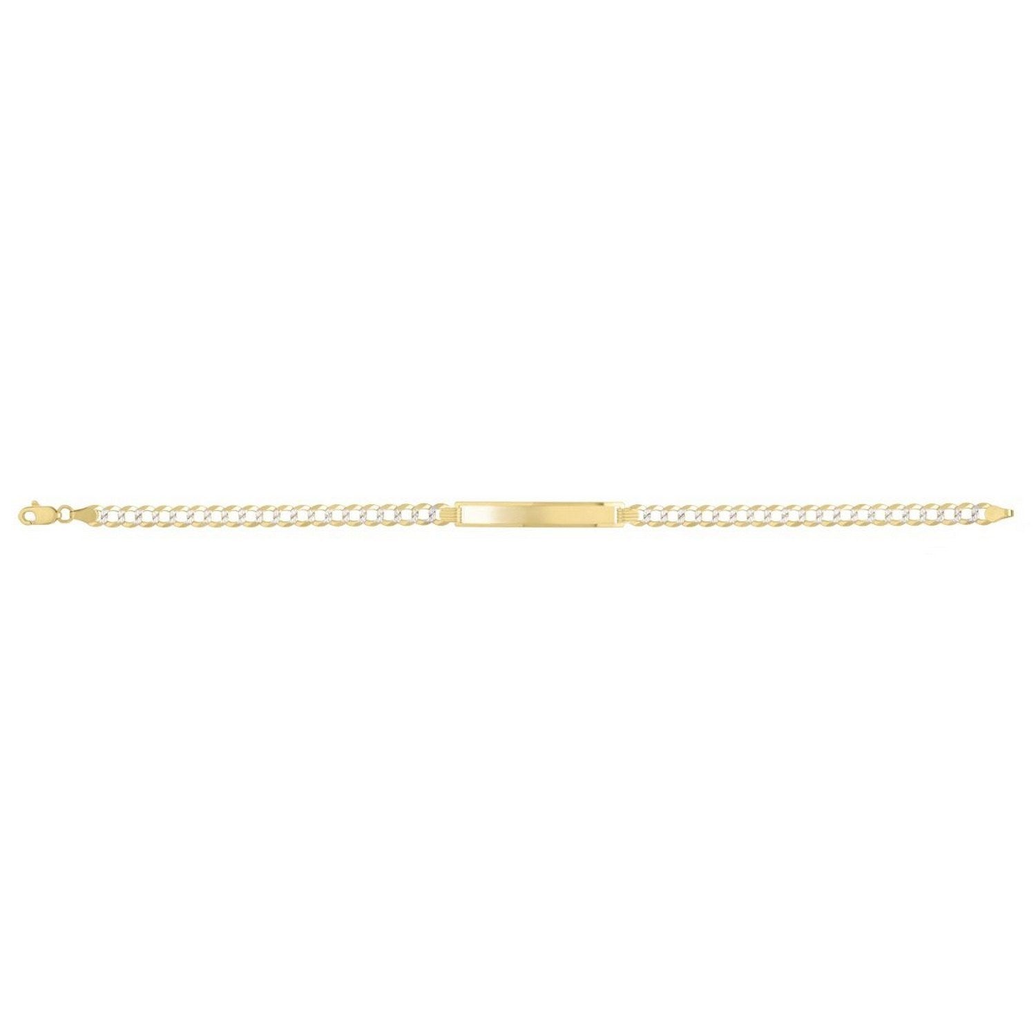 14k Yellow Gold Pave Curb ID Bracelet (5.00 mm)