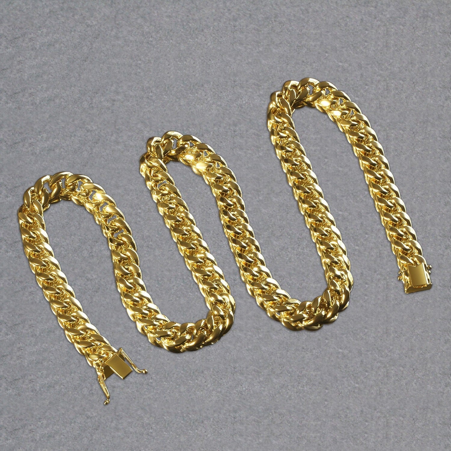 14k Yellow Gold Semi Solid Miami Cuban Chain (9.10 mm)