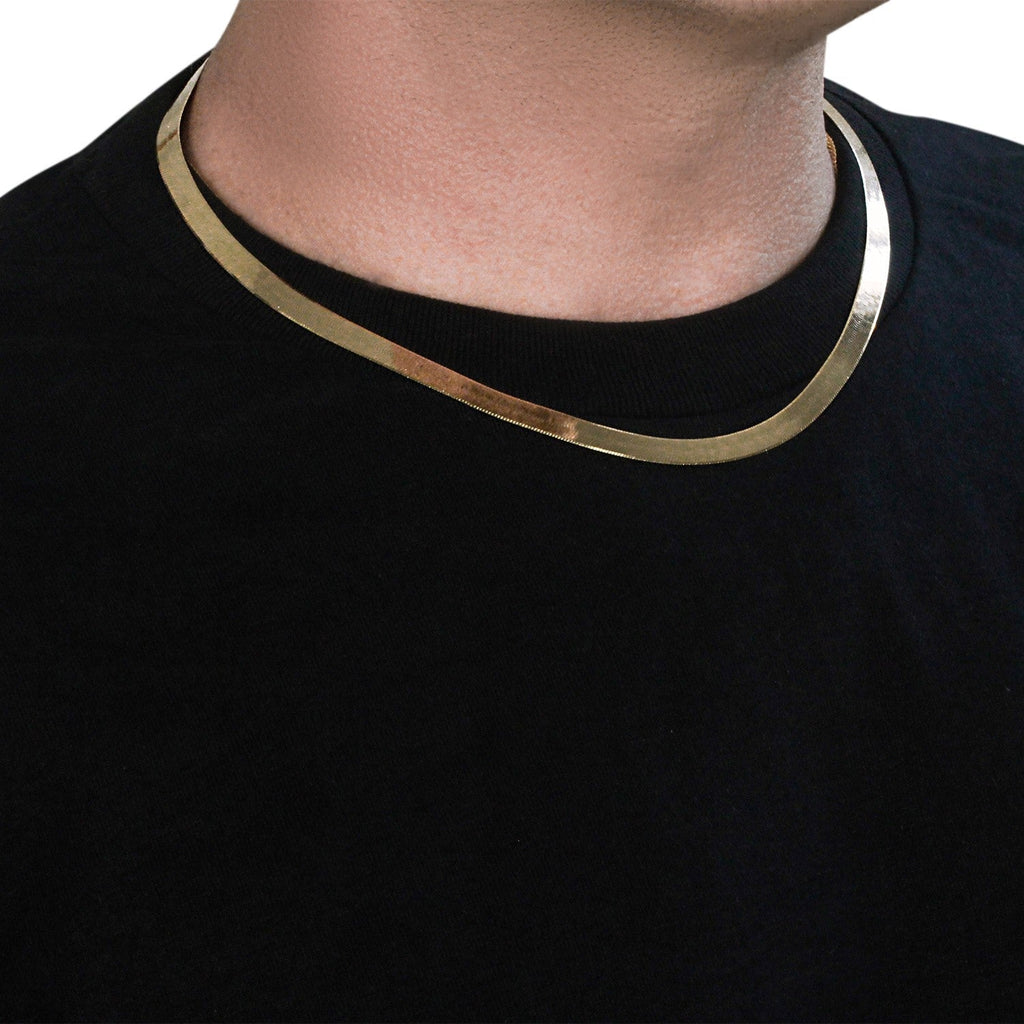 14k Yellow Gold Super Flex Herringbone Chain (6.00 mm)
