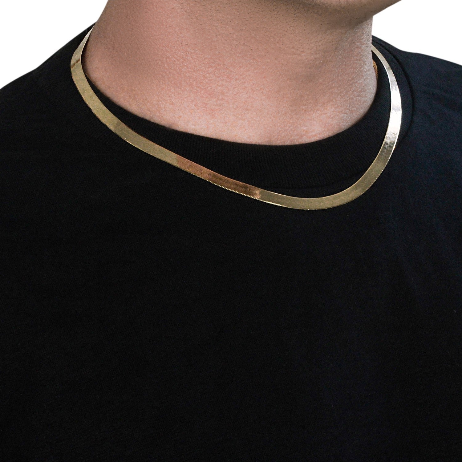 14k Yellow Gold Super Flex Herringbone Chain (6.00 mm)