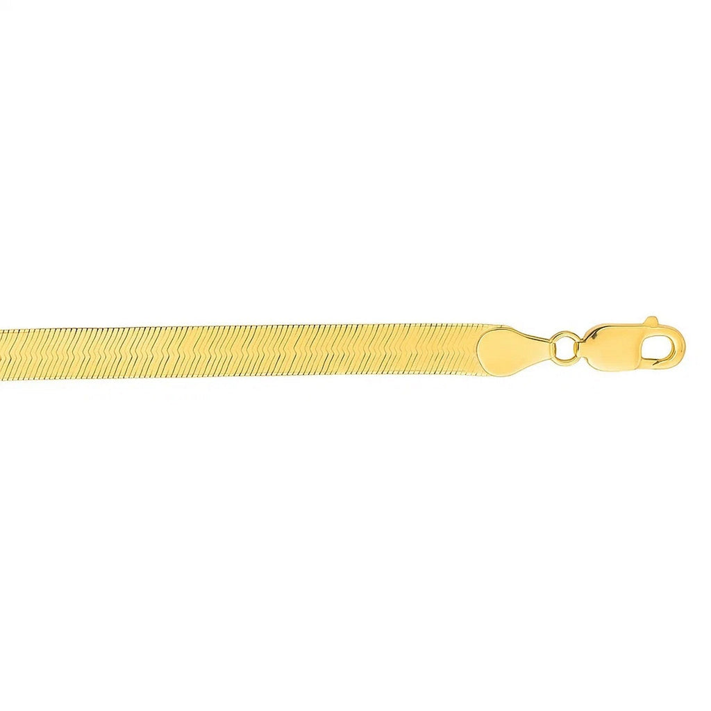 14k Yellow Gold Super Flex Herringbone Bracelet (6.00 mm)