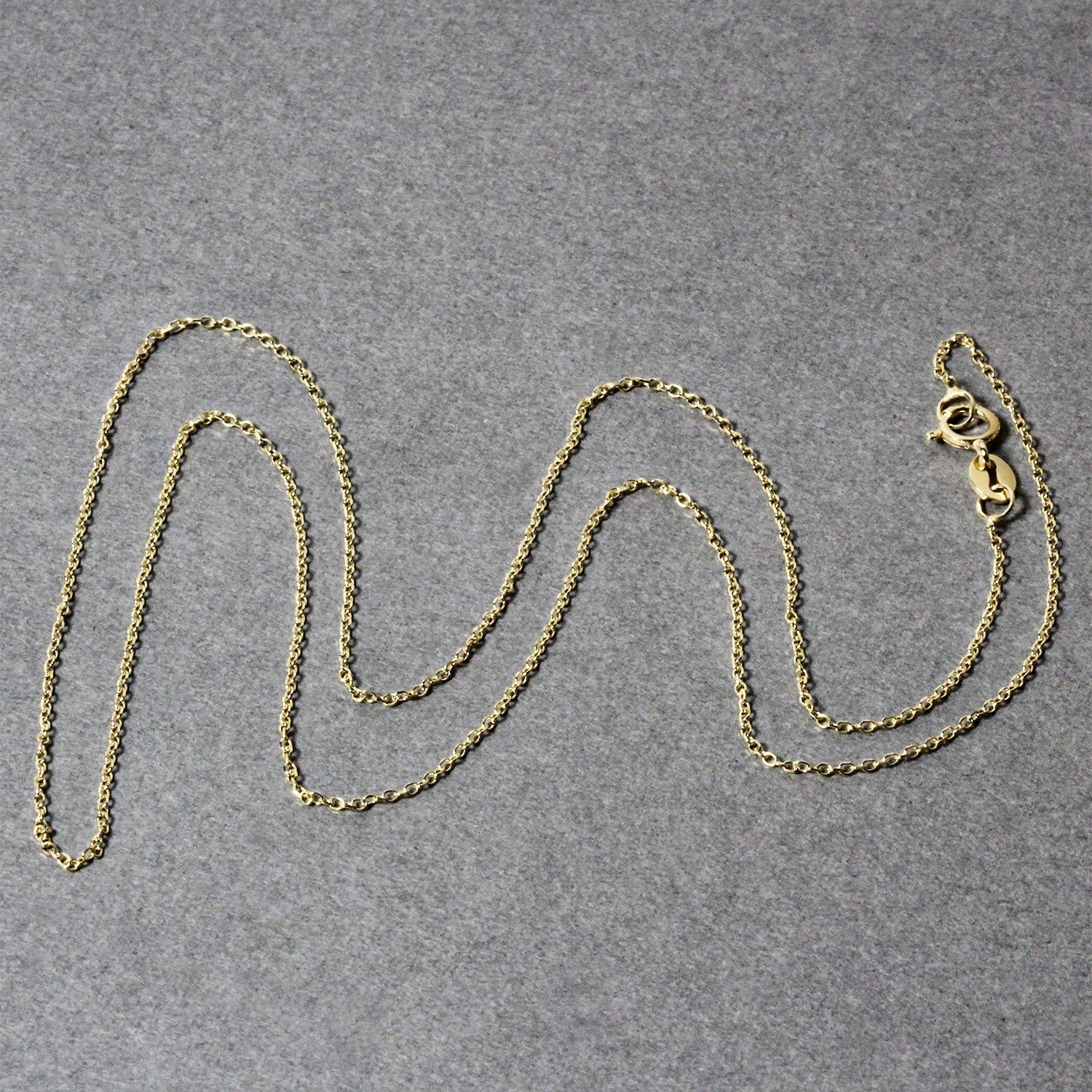 14k Yellow Gold Diamond Cut Cable Link Chain (0.87 mm)