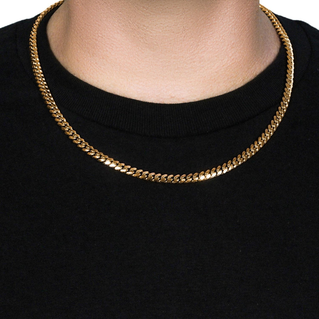 14k Yellow Gold Classic Miami Cuban Solid Chain (6.10 mm)