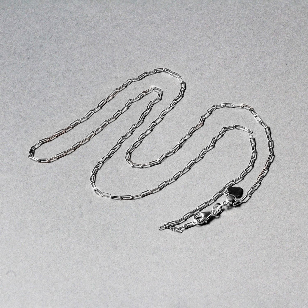14k White Gold Adjustable Paperclip Chain (1.50 mm)