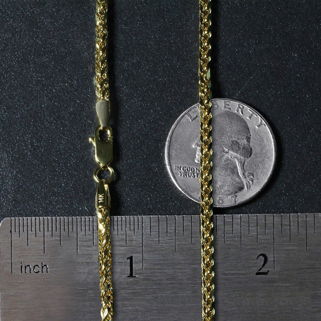 14k Yellow Gold Lite Diamond Cut Round Franco Chain (2.70 mm)