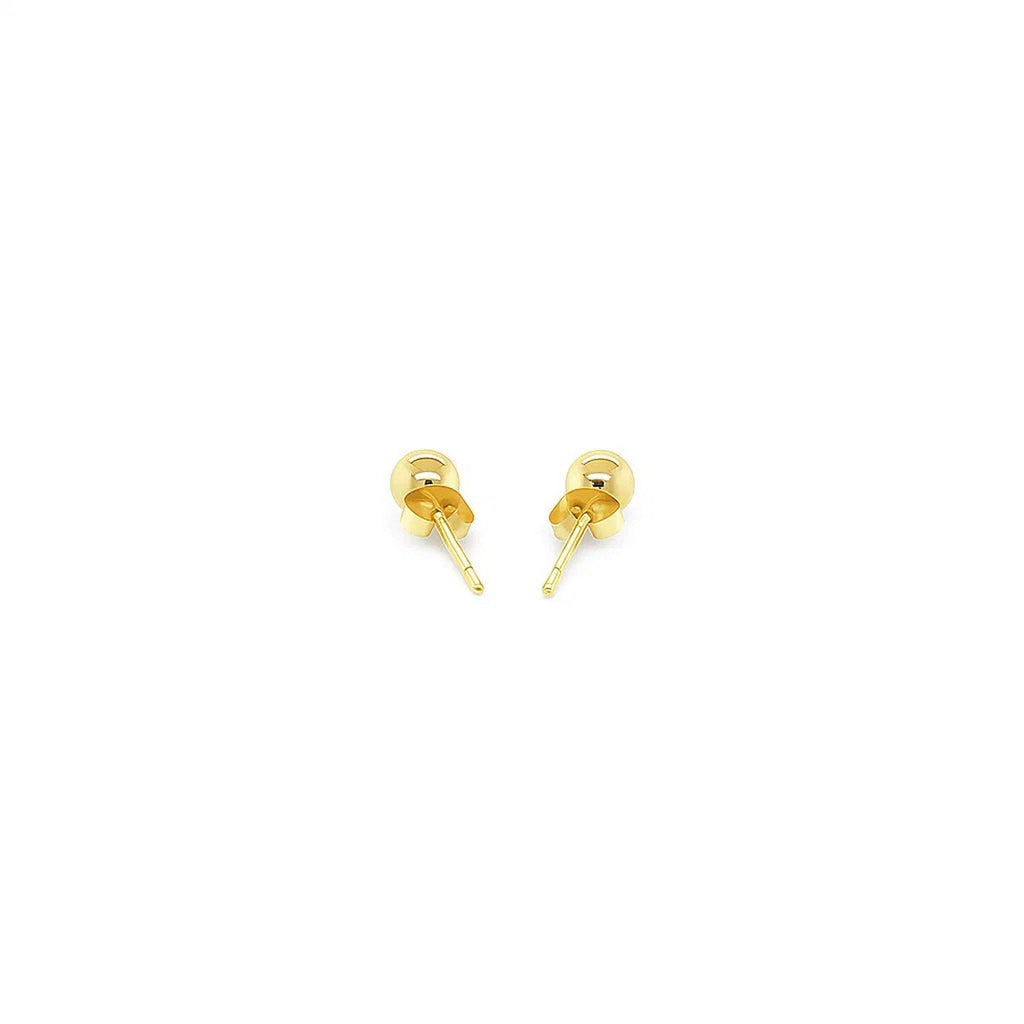 10k Yellow Gold Ball Style Stud Earrings (4mm)