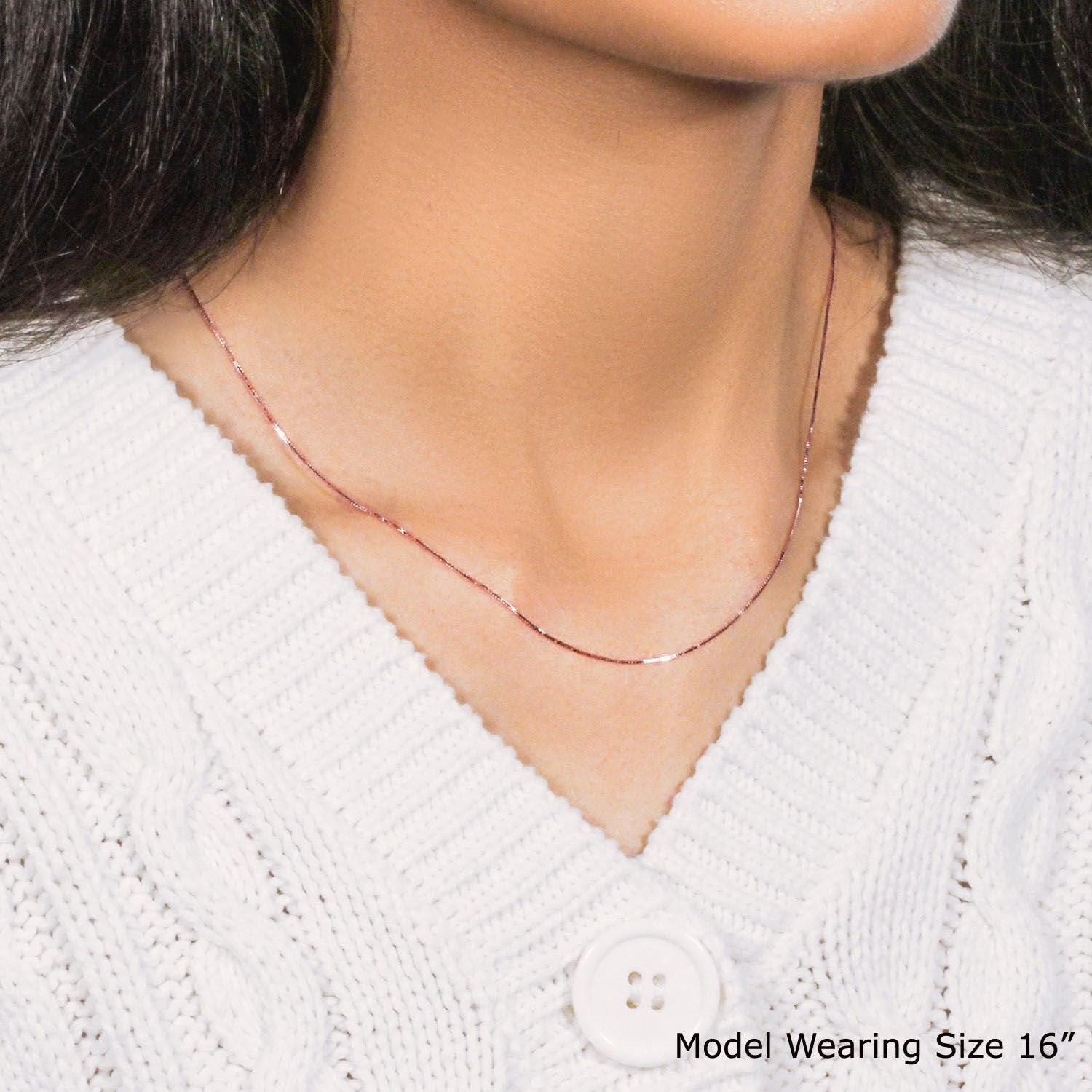 14k Rose Gold Classic Box Chain (0.60 mm)