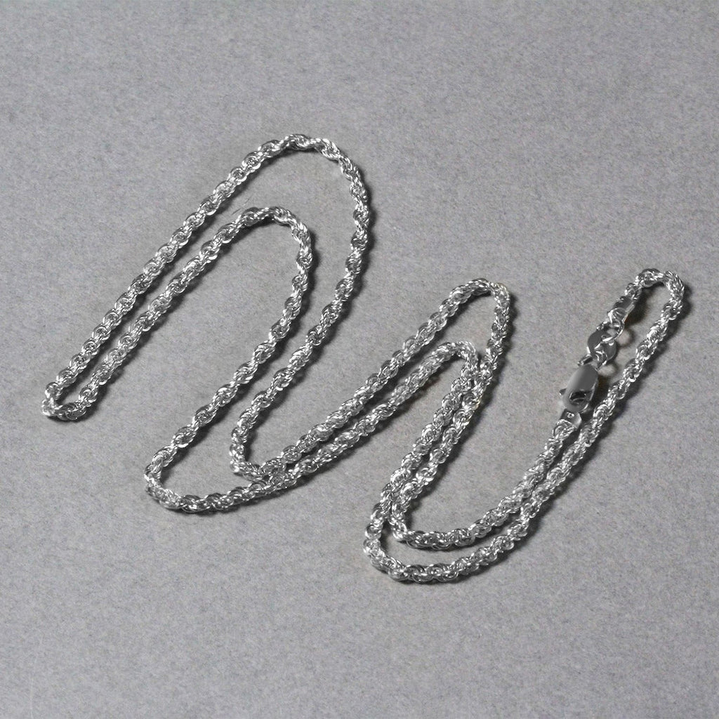 14k White Gold Light Rope Chain (2.00 mm)