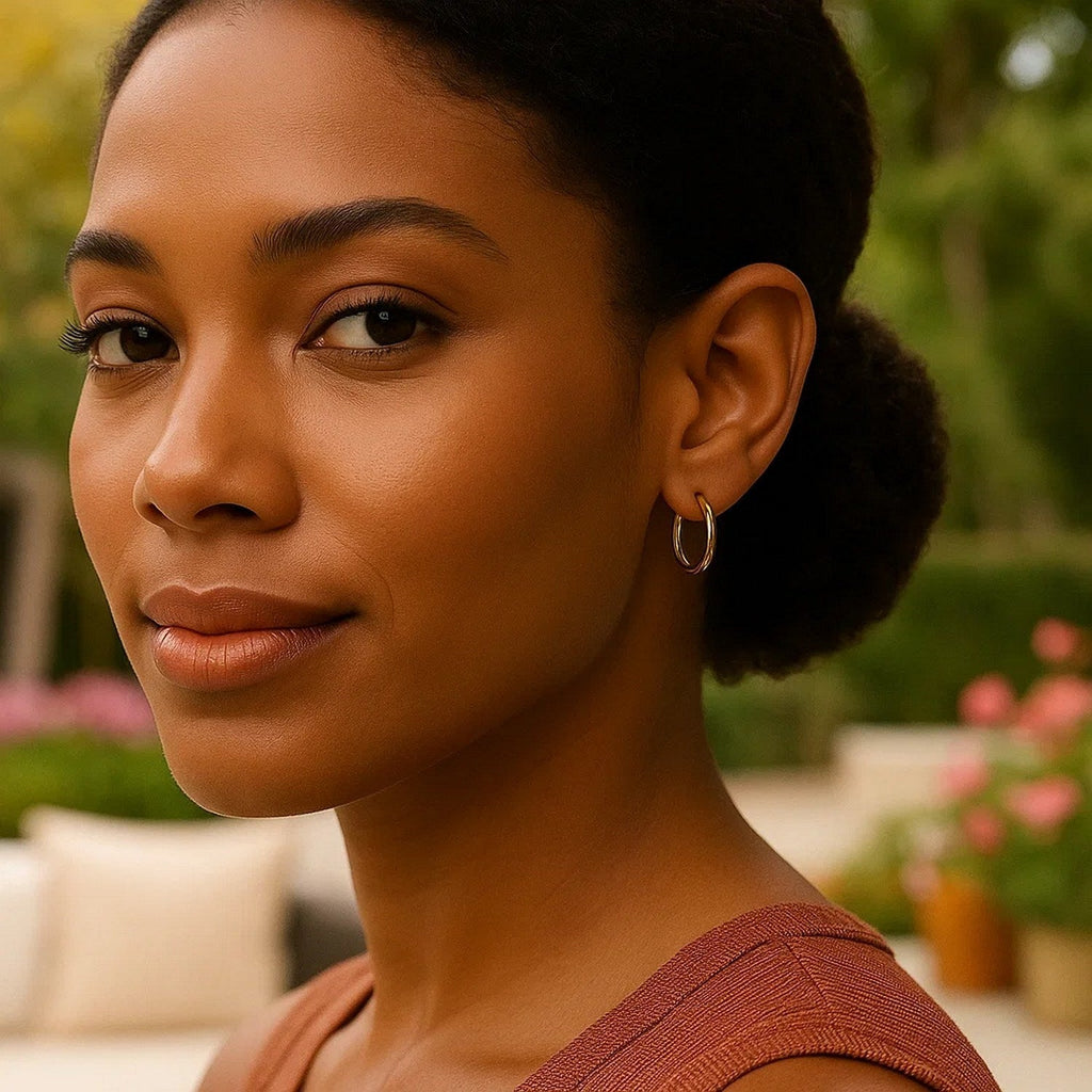 10k Yellow Gold Polished Endless Hoop Earrings (1.5x14mm)