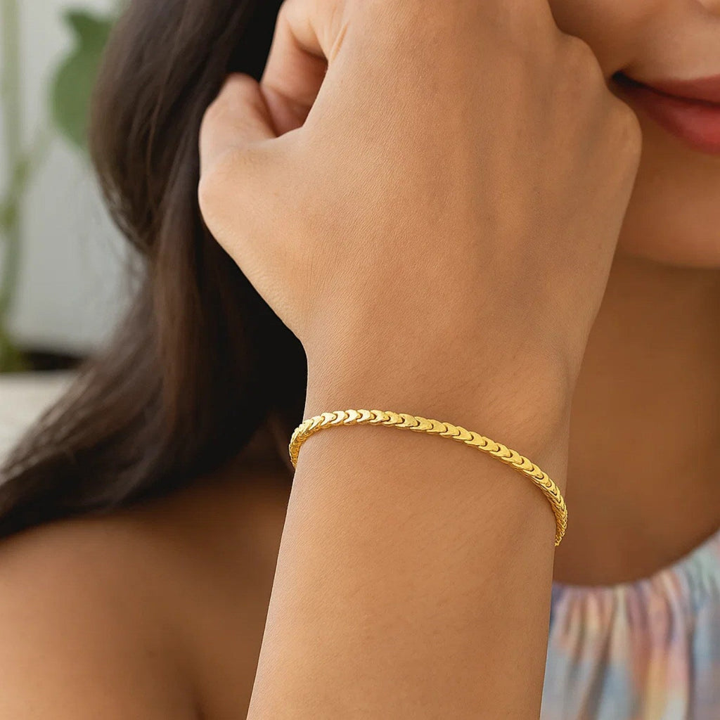 14k Yellow Gold Solid Diamond Cut Round Franco Bracelet (3.10 mm)