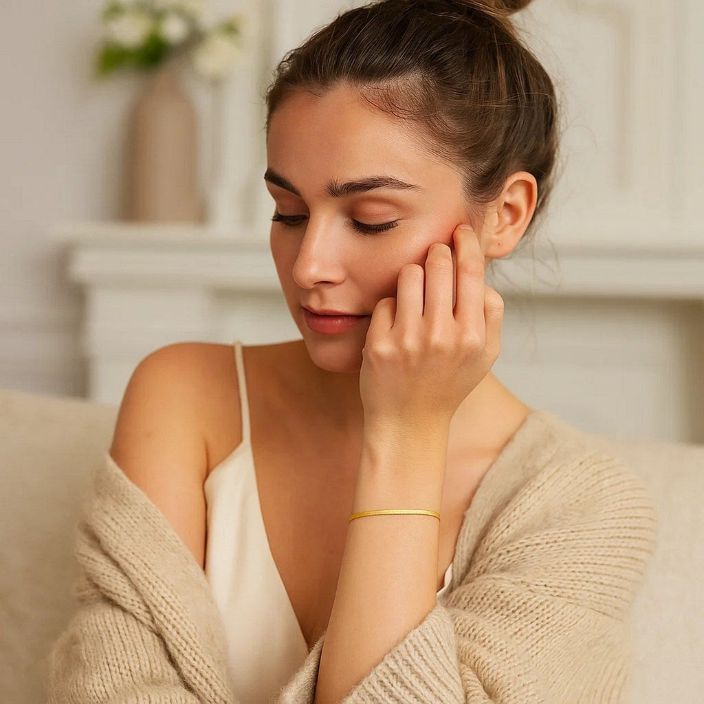 14k Yellow Gold Super Flex Herringbone Bracelet (1.50 mm)