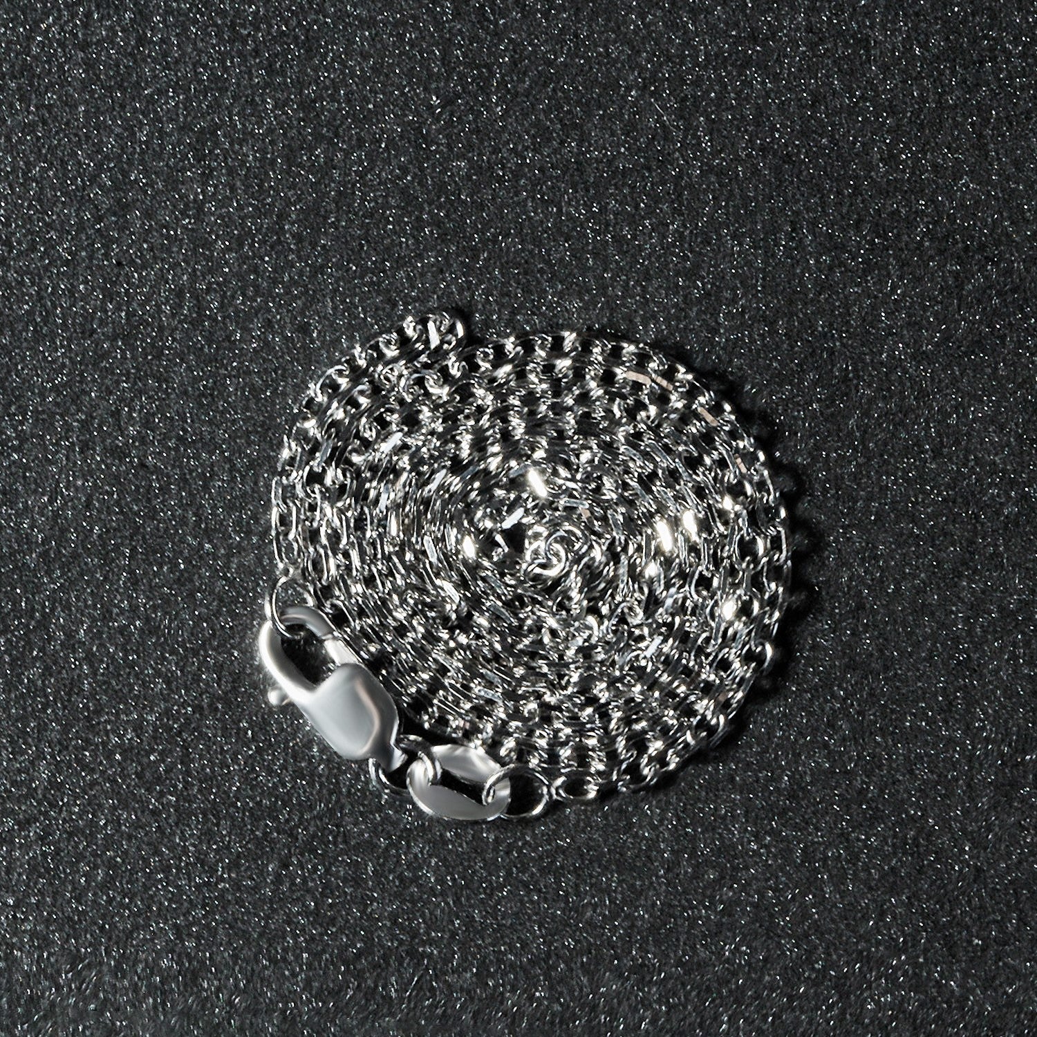 18k White Gold Diamond Cut Cable Link Chain (1.40 mm)