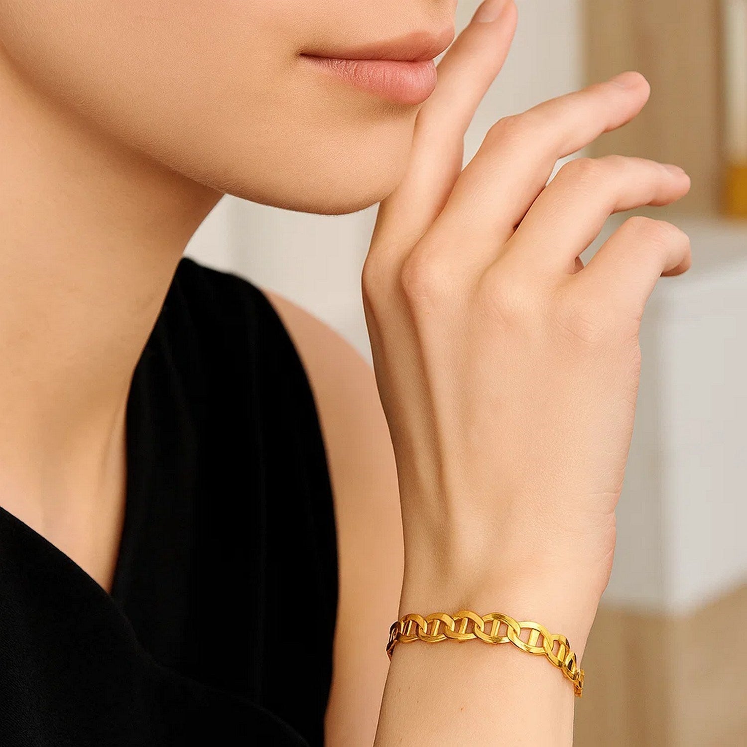 10k Yellow Gold Mariner Link Bracelet (5.10 mm)