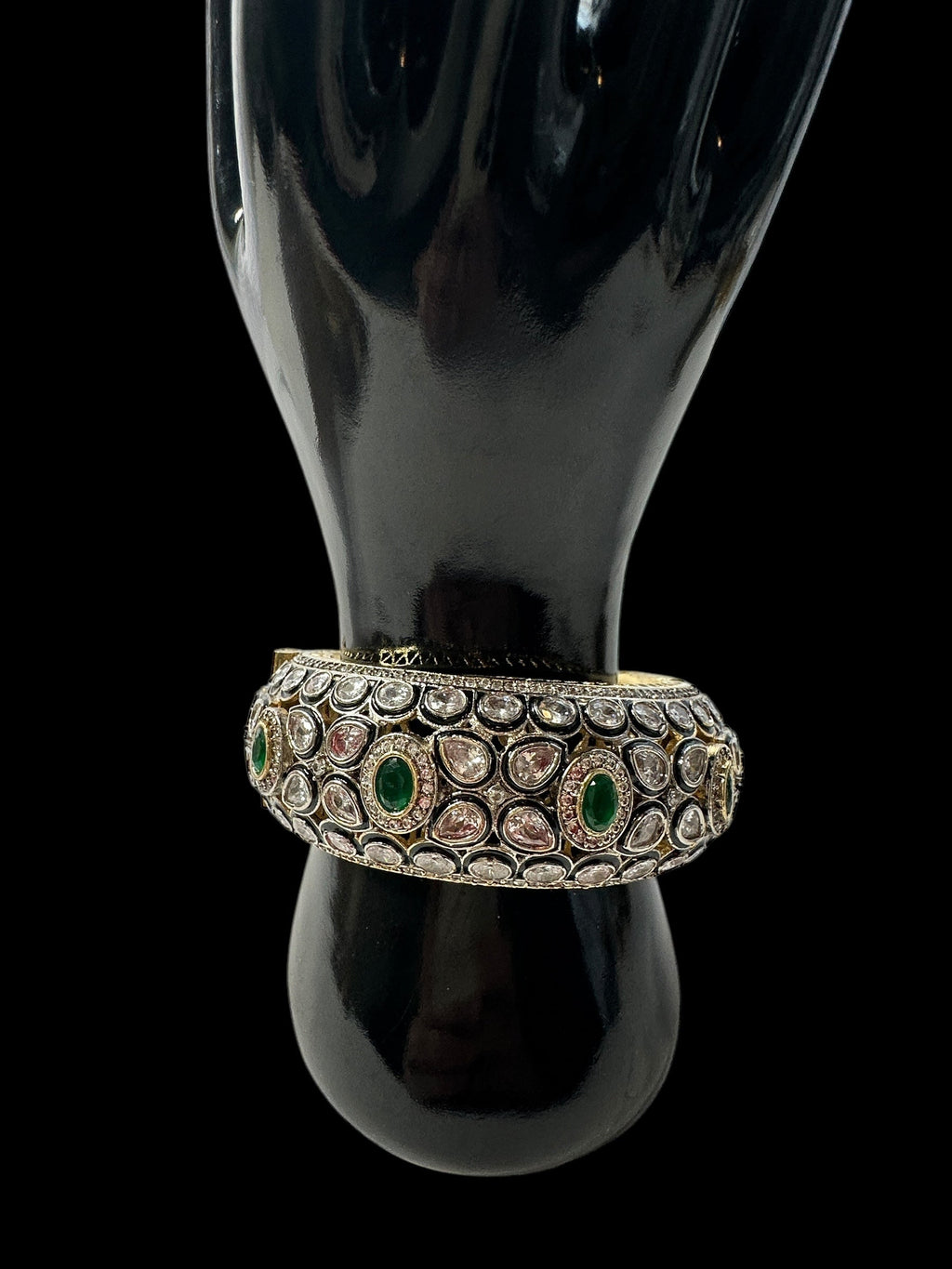 B400 High quality Victorian finish Polki bracelet  - one size ( READY TO SHIP )