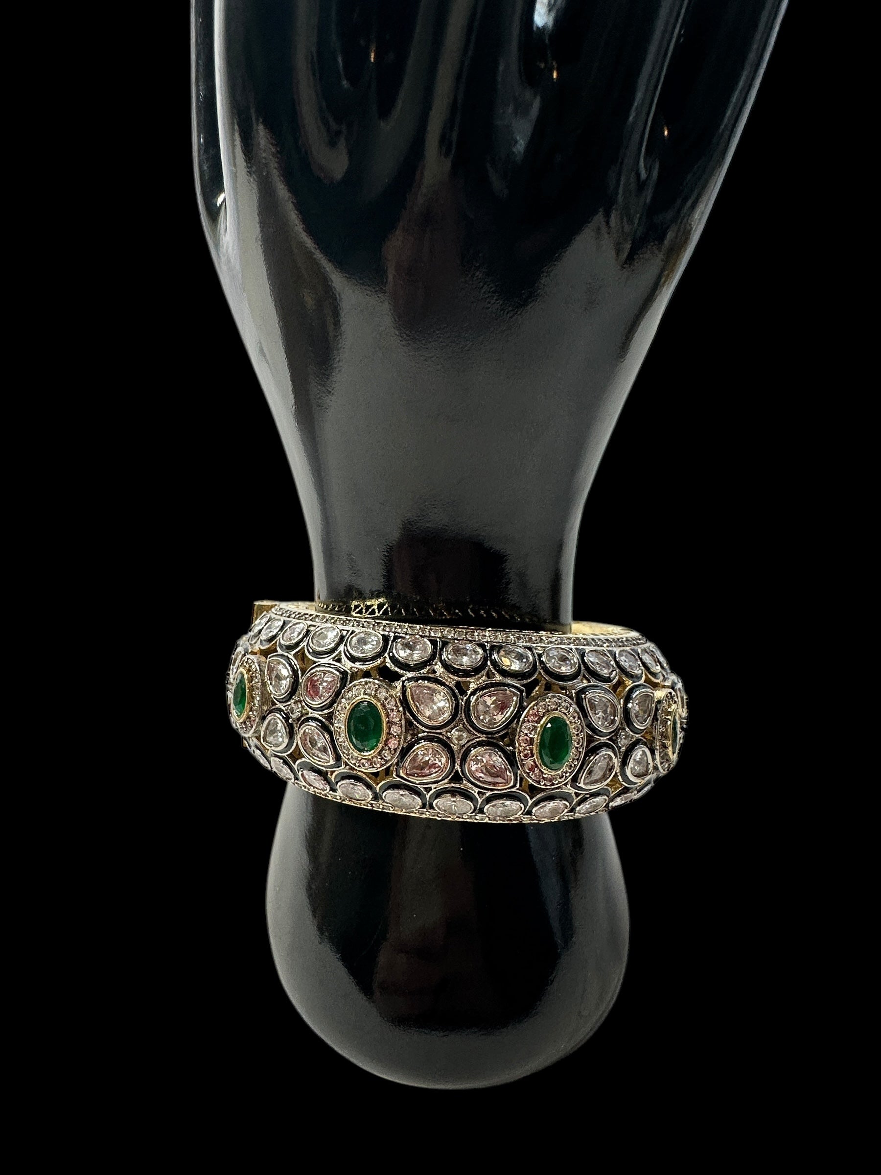 B400 High quality Victorian finish Polki bracelet  - one size ( READY TO SHIP )