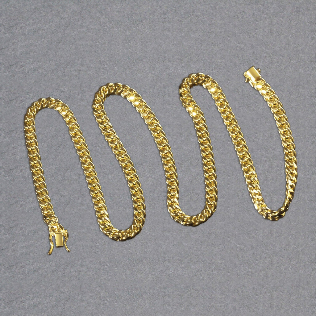14k Yellow Gold Semi Solid Miami Cuban Chain (5.00 mm)