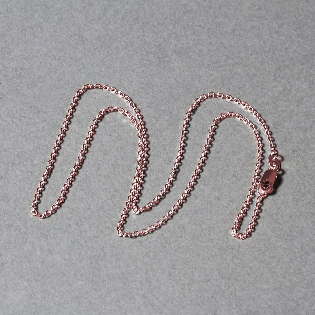 14k Rose Gold Diamond Cut Cable Link Chain (1.30 mm)