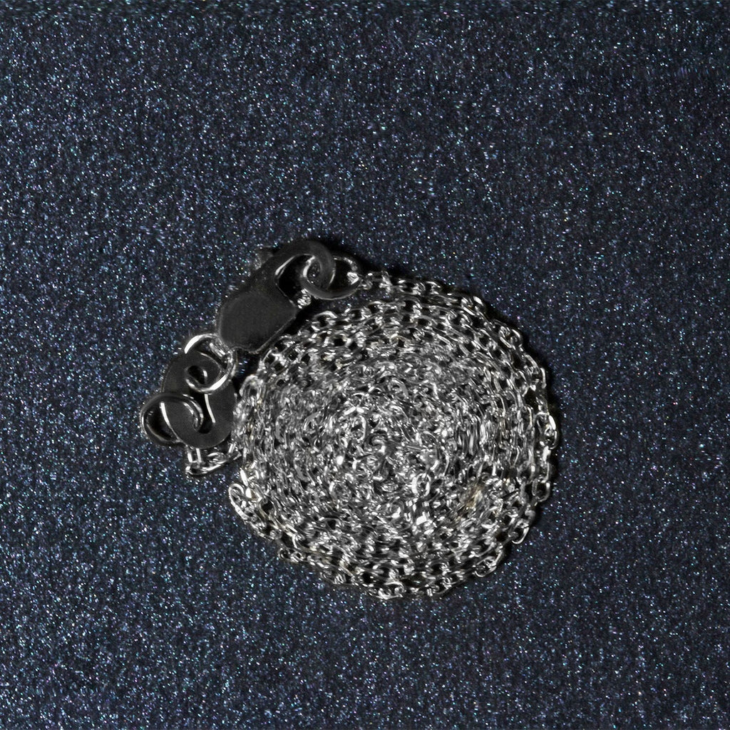 18k White Gold Diamond Cut Cable Link Chain (0.80 mm)