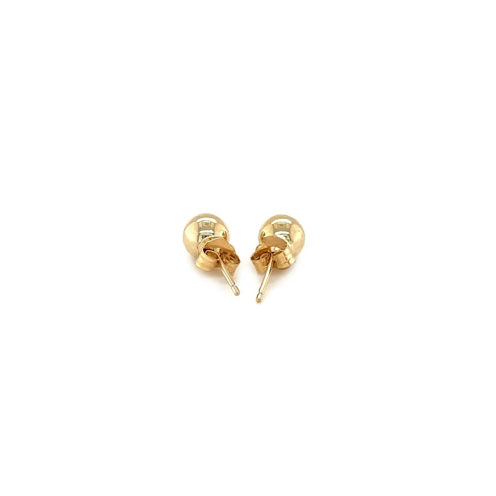 10k Yellow Gold Round Stud Earrings (5mm)